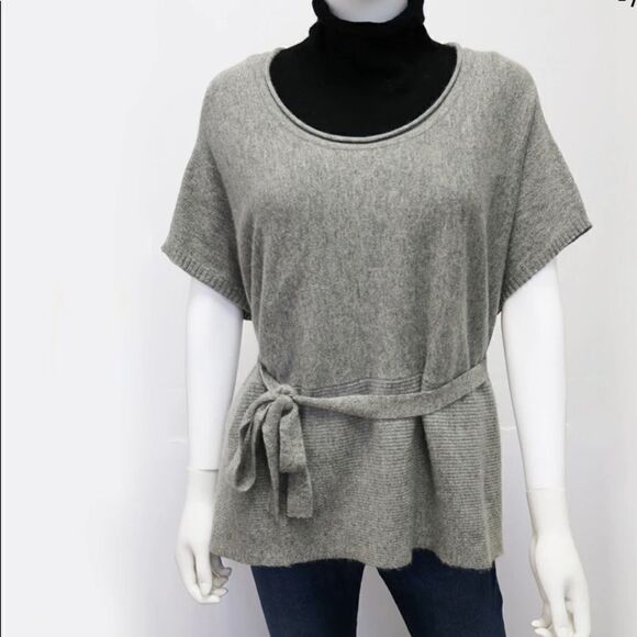 Boat Neck Half Sleeves Blouse - Light Heather Grey - Picture 1 of 3